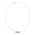 Collar Osos 1:1 con Piedras Naturales, Ágata y Madre Perla Plata .925 con Baño de Rodio