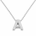 Collar Letra A Plata .925 con Baño de Rodio