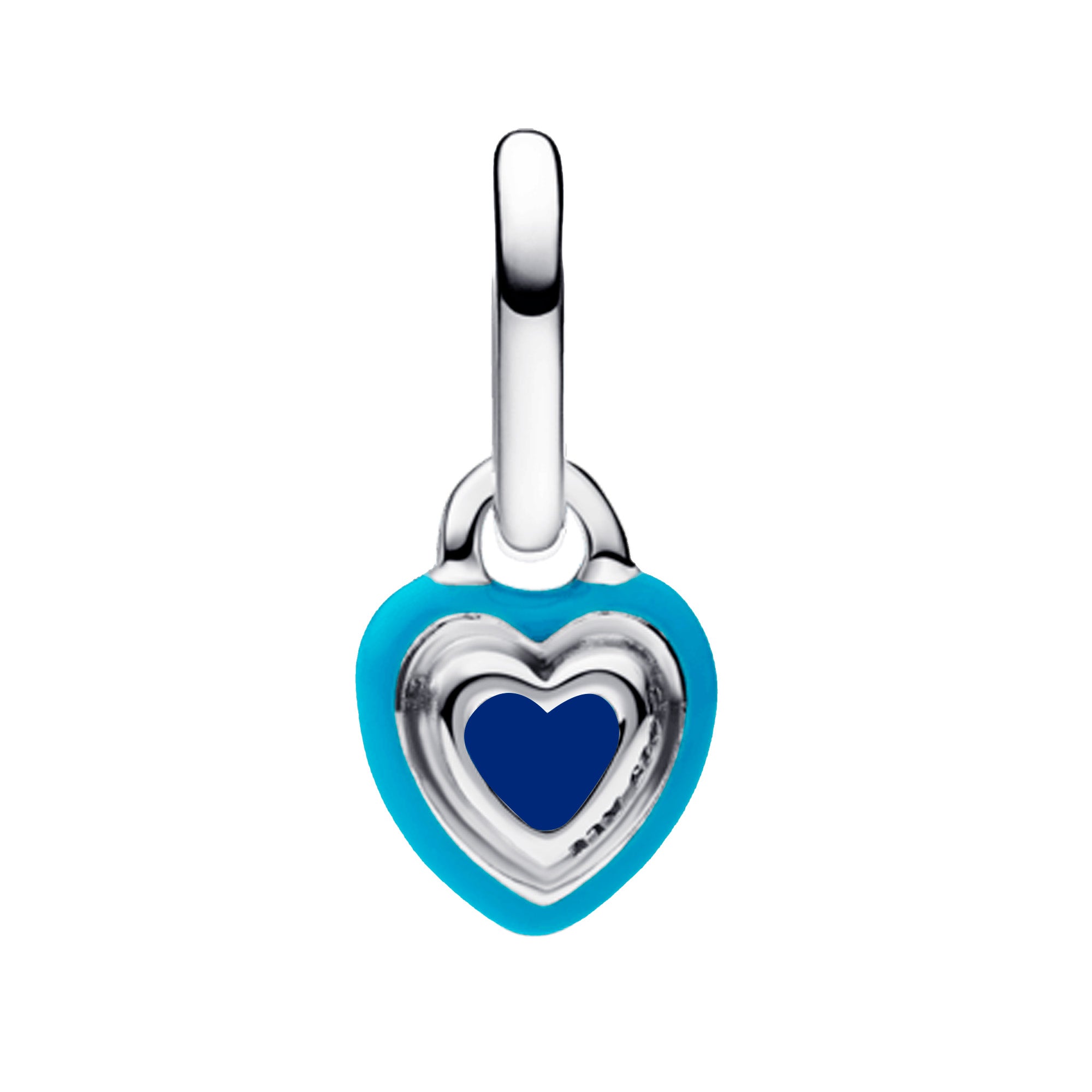 Charm Inspirado Pan 1:1 Corazón Chico con Turquesa Kidman, Plata .925