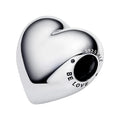 Charm Inspirado Pan 1:1 Corazón Liso Plateado Be Loved, Plata .925