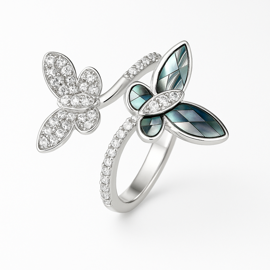 Anillo encontrado mariposa Plata .925