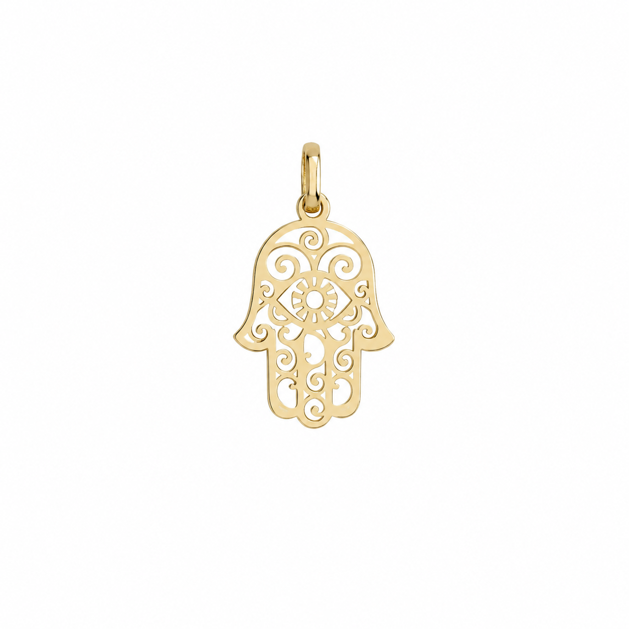 Dije Mano de Fatima Calada 1.9cm Oro 10K