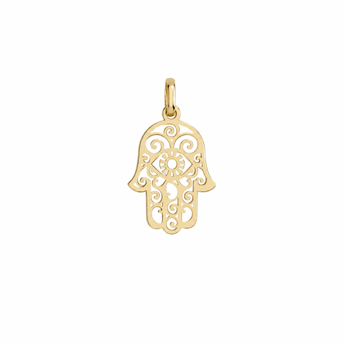 Dije Mano de Fatima Calada 1.9cm Oro 10K