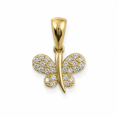 Dije Mariposa con Circonias Oro 10K