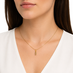 Dije Letra B con Micro Circonias Oro 10K