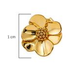 Arete Flor Sakura Chico Colección Florecer Plata .925 con Baño de Oro 18k