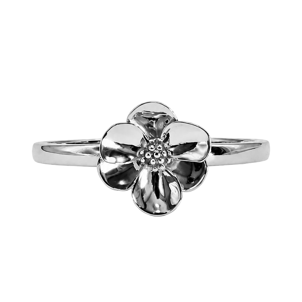 Anillo Flor Sakura Chico Colección Florecer Plata .925 con Baño de Rodio