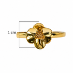 Anillo Flor Sakura Chica Colección Florecer Plata .925 con Baño de Oro 18k