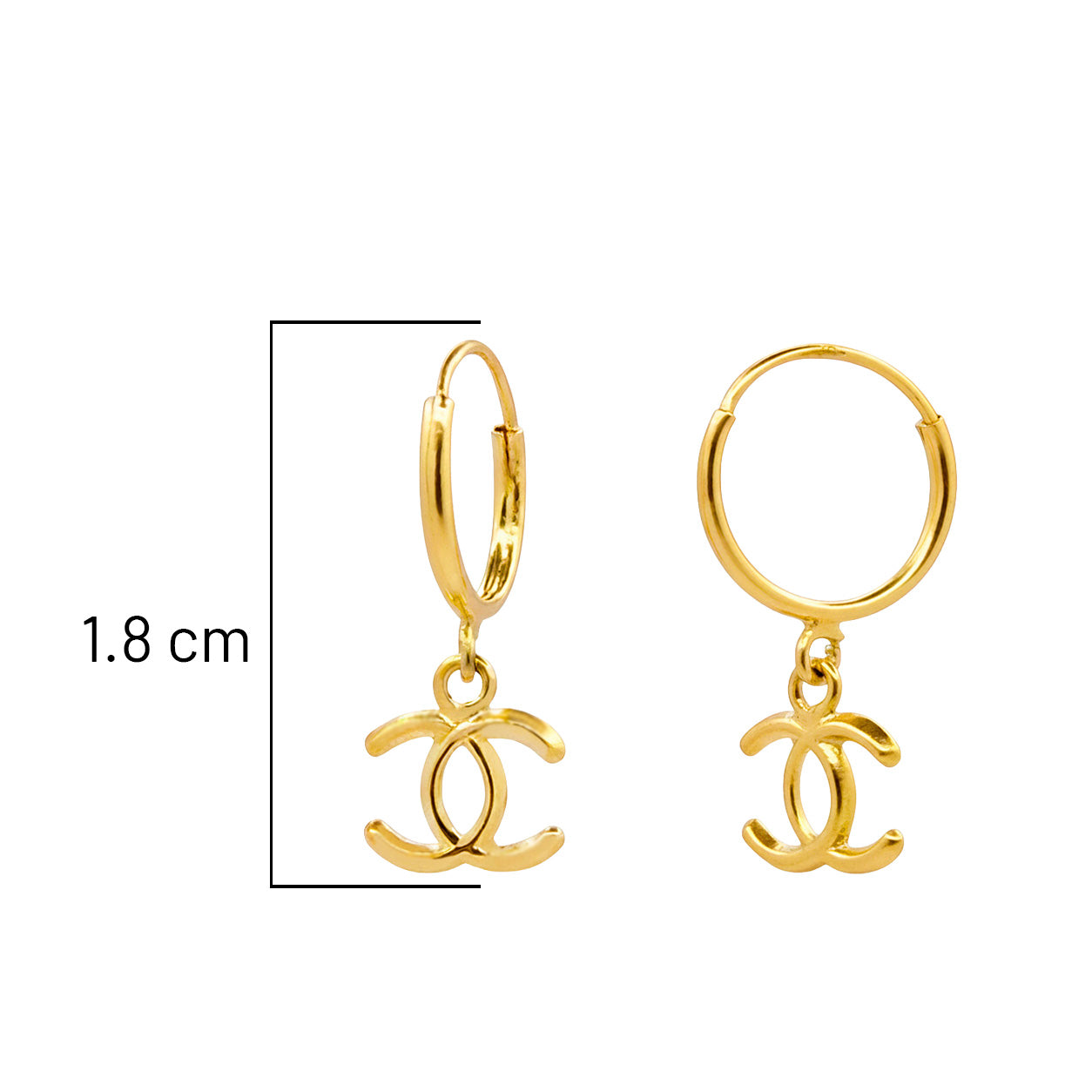 Arracada Inspirada CC 1.8cm Oro 10K