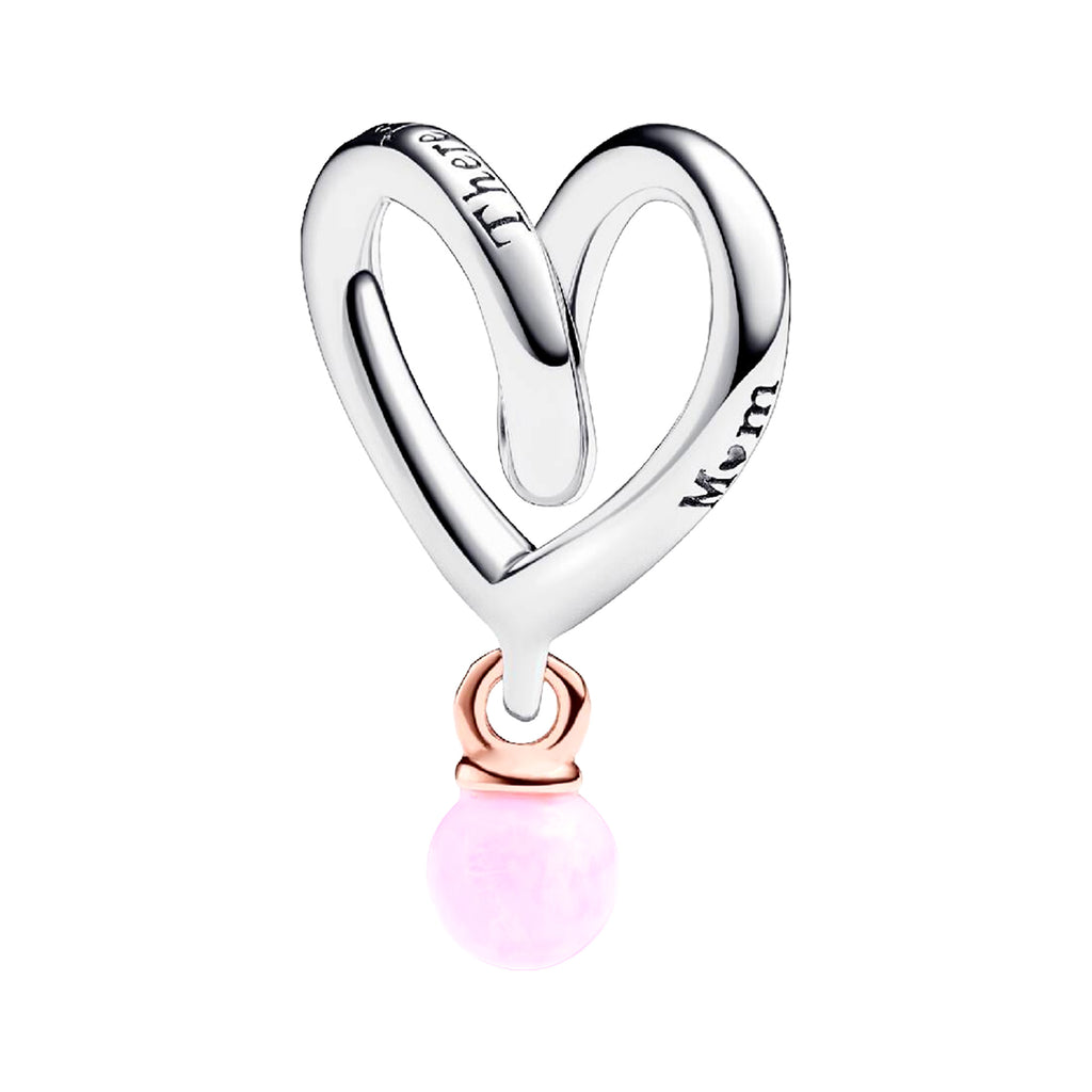 Charm Inspirado Pan 1:1 Mamá no hay Nadie como tú, ópalo y Plata .925