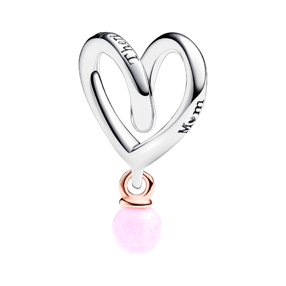 Charm Inspirado Pan 1:1 Mamá no hay Nadie como tú, Plata .925