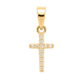 Dije Cruz con Micro Circonias 1.8cm Oro 10K