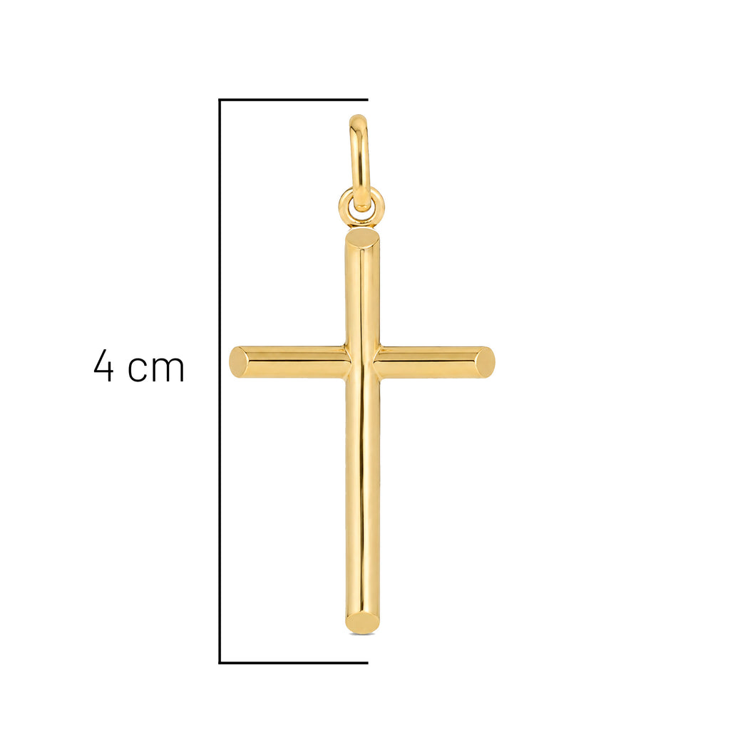 Dije Cruz Lisa 4cm Oro 10K