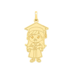 Dije Niña Graduación Diploma Oro 10K