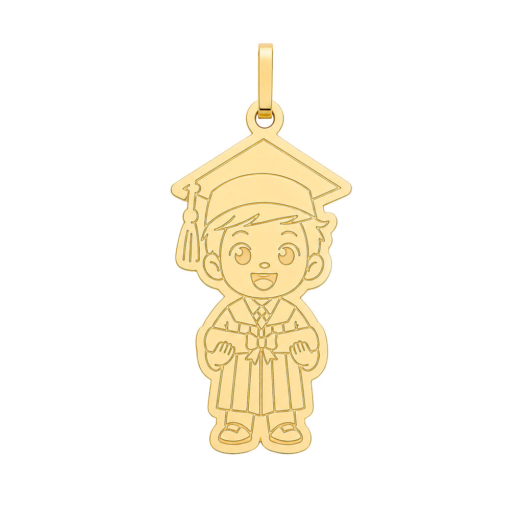 Dije Niño Graduación Diploma Oro 10K