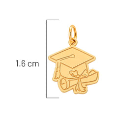 Dije Birrete con Diploma Láser Oro 10K