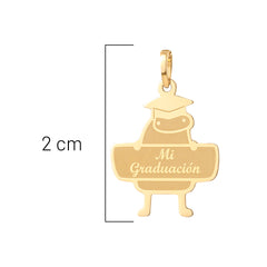 Dije Deformito Graduación Grabado Láser Oro 10K