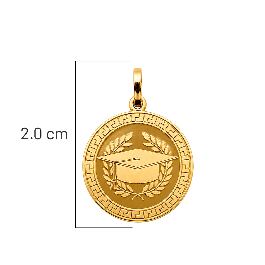 Dije Medalla Birrete Láser Oro 10K