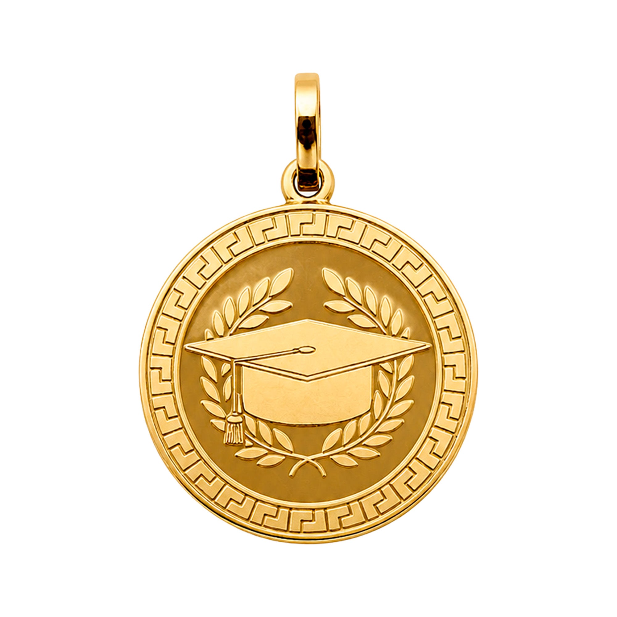Dije Medalla Birrete Láser Oro 10K