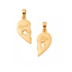 Dije Dúo Corazón Mamá e Hija Oro 10K