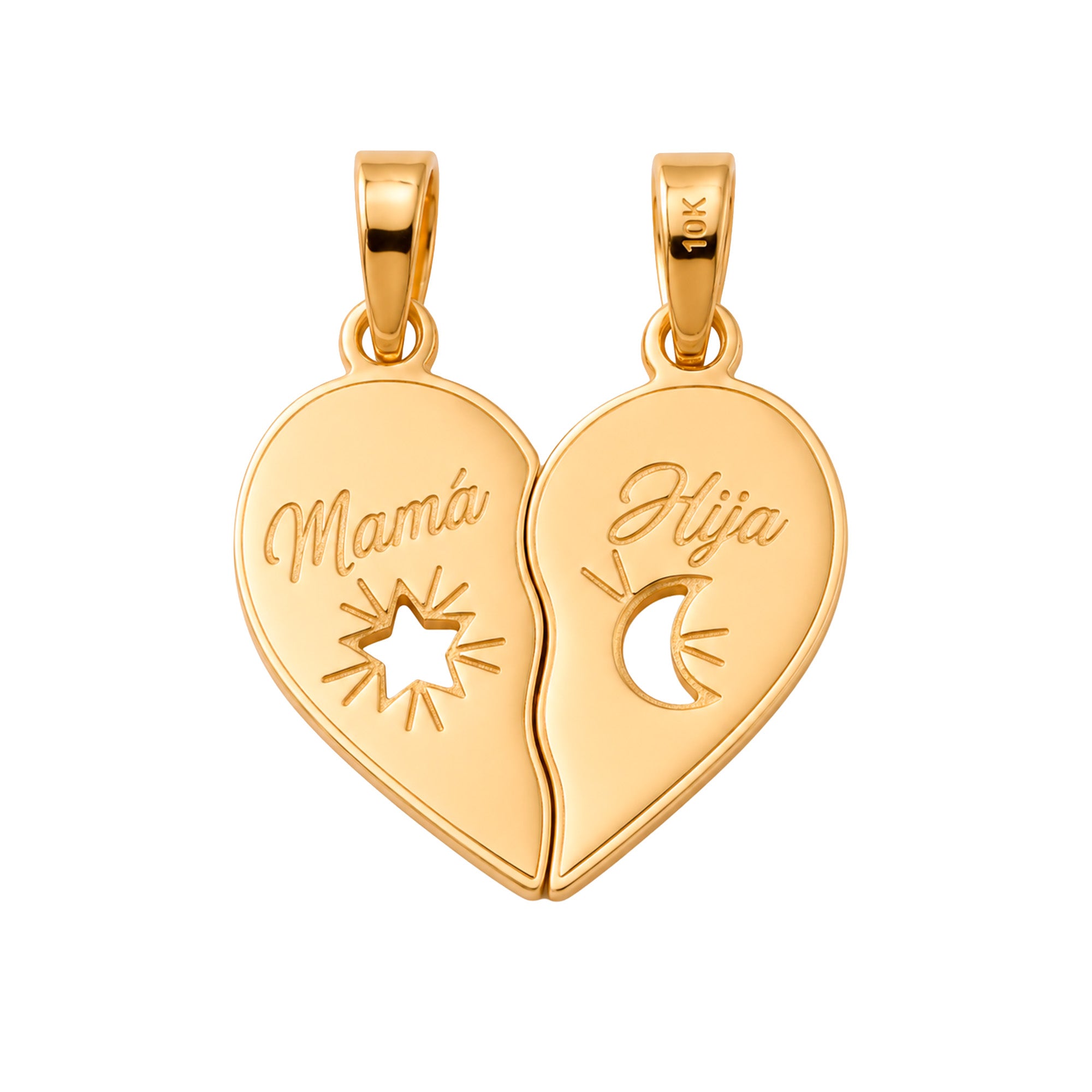 Dije Dúo Corazón Mamá e Hija Oro 10K