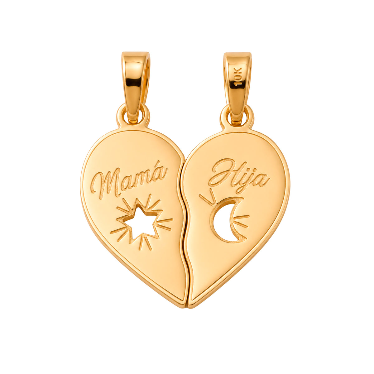 Dije Dúo Corazón Mamá e Hija Oro 10K