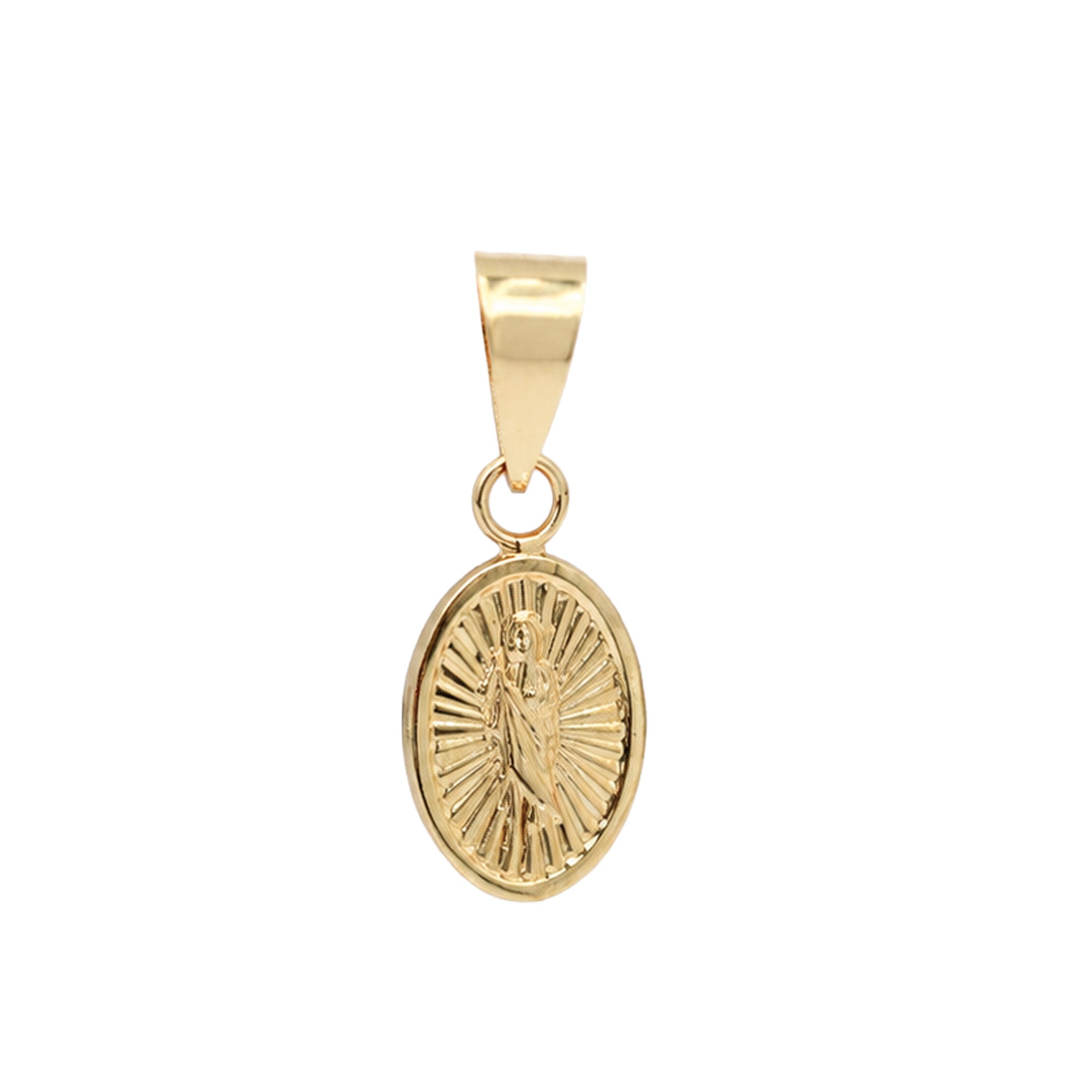 Dije Medalla Diamantada San Judas Oro 10K