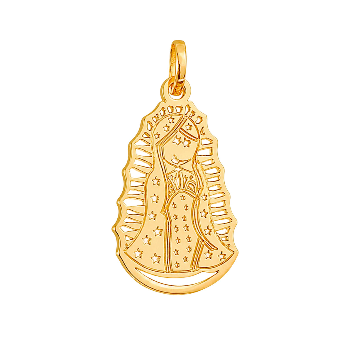 Dije de la Virgen de Guadalupe en Caricatura Oro 10K