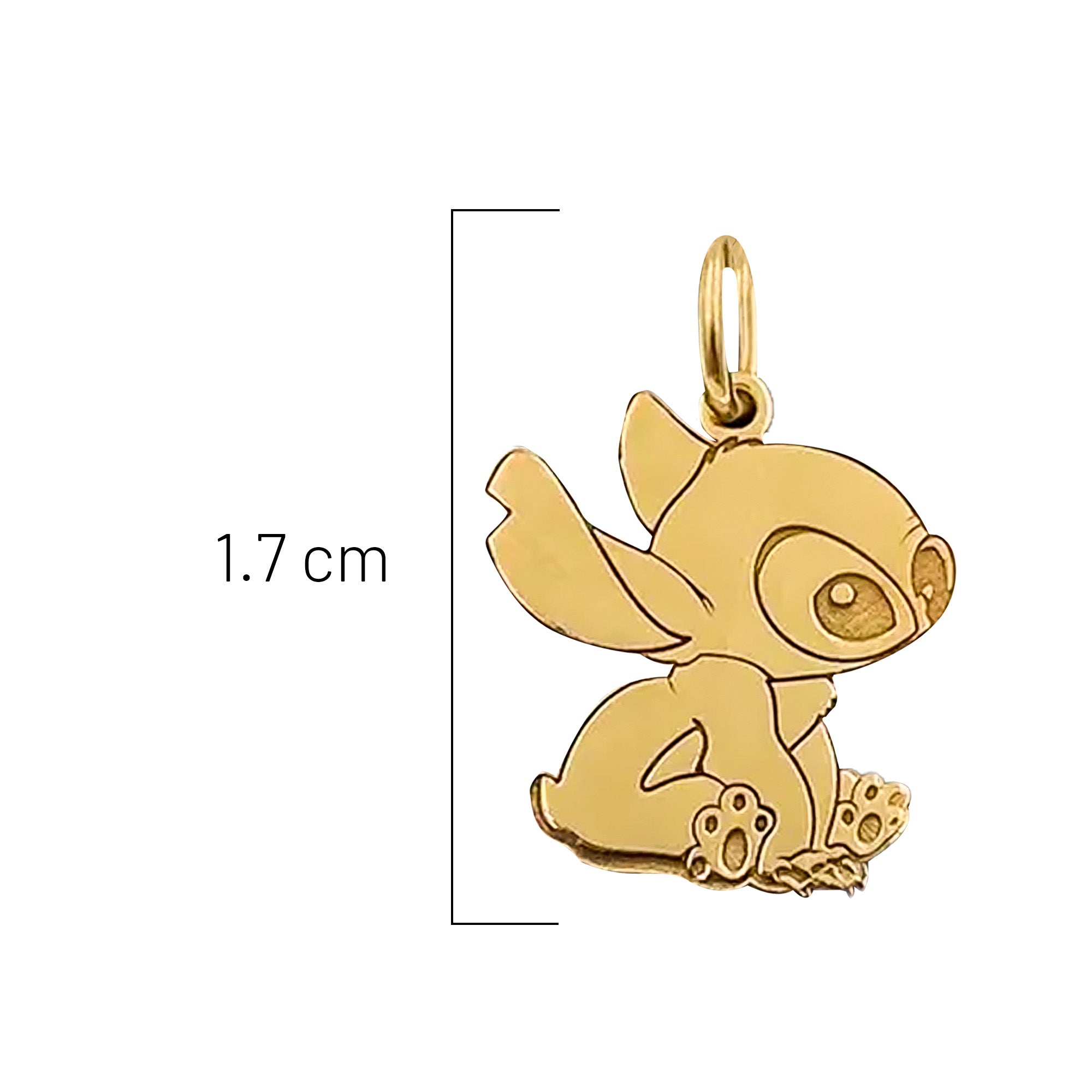 Dije Stitch Sentado Láser Oro 10K