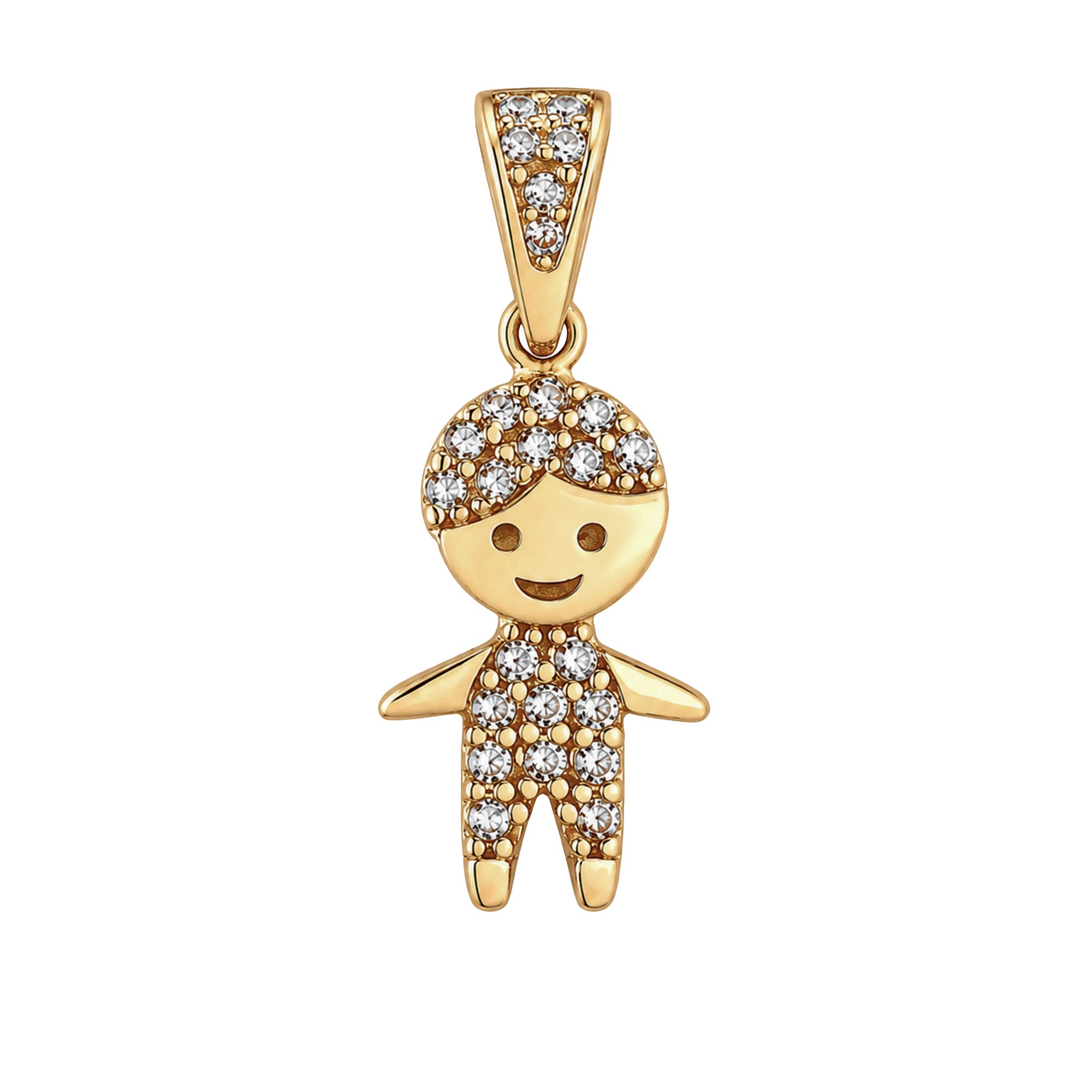Dije Niño con Micro Circonias Oro 10K