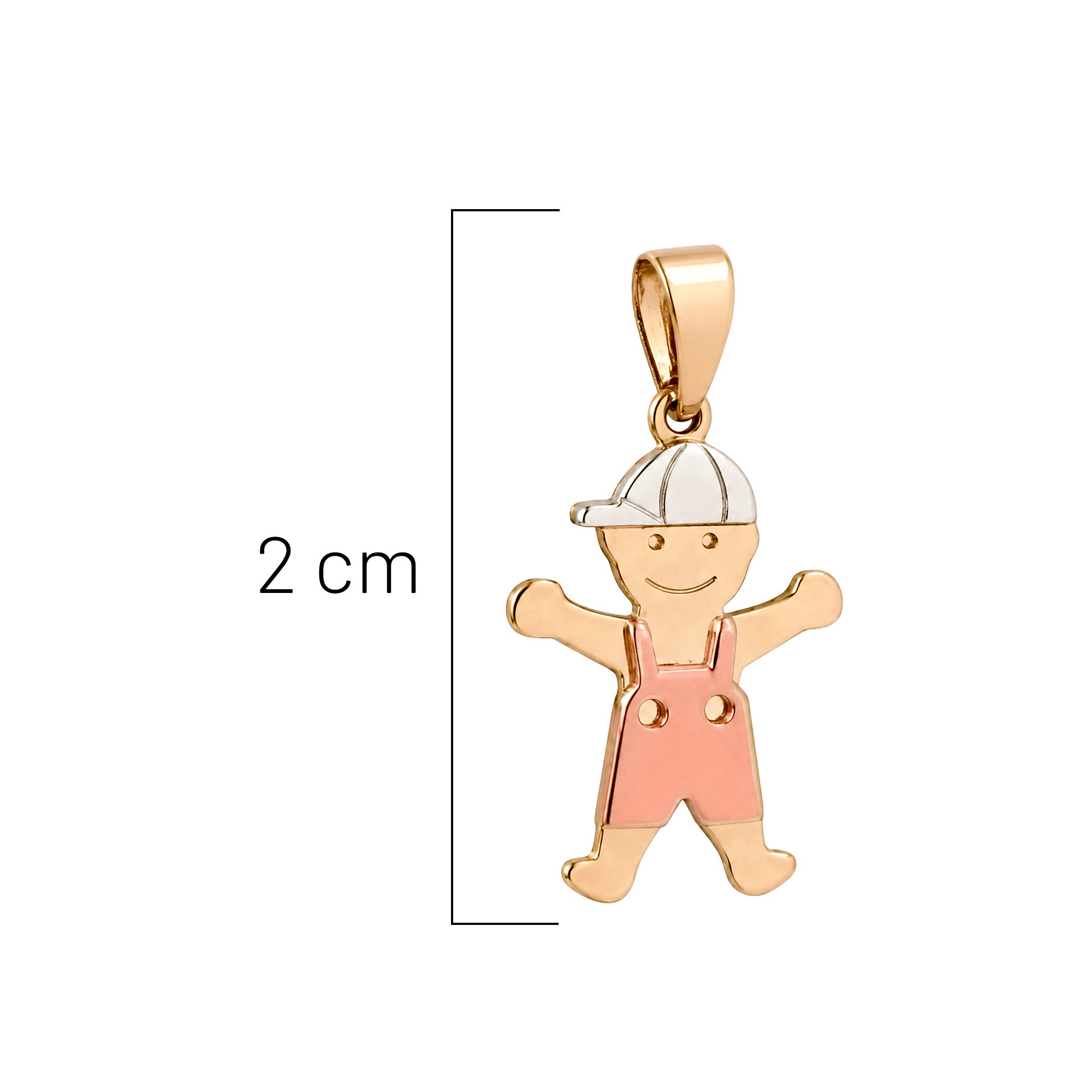 Dije Niño Florentino Tres Oros de 2cm Oro 10K