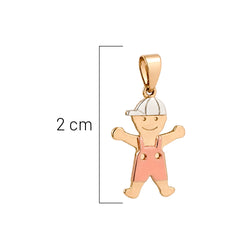 Dije Niño Florentino Tres Oros de 2cm Oro 10K