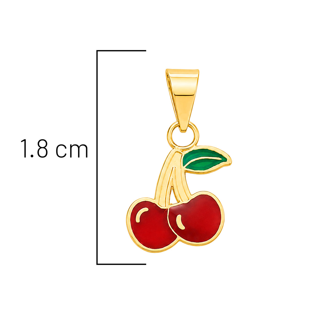 Dije Cerezas Esmaltadas Oro 10K