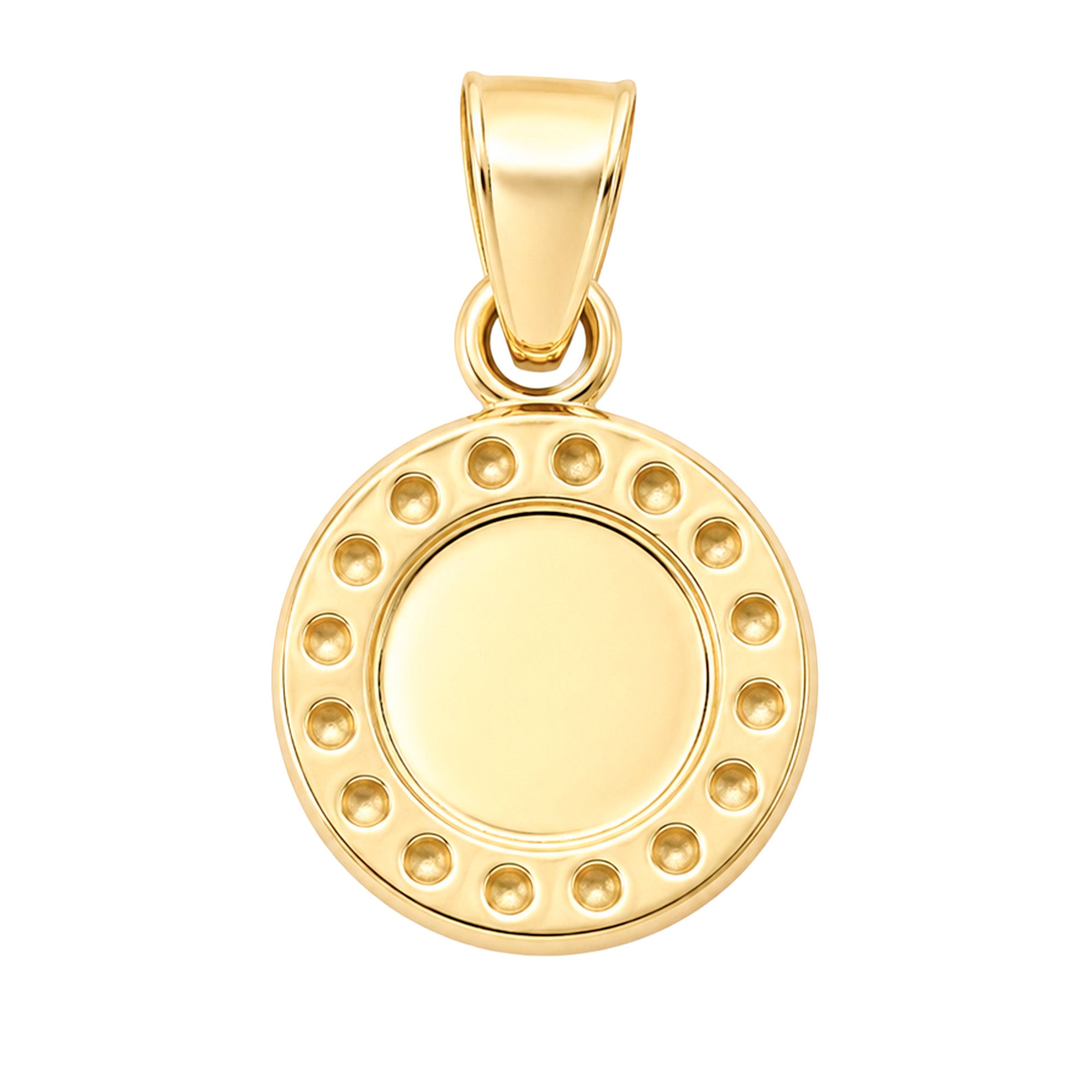 Dije Medalla de la Virgen de Guadalupe con Micro Circonias Oro 10K