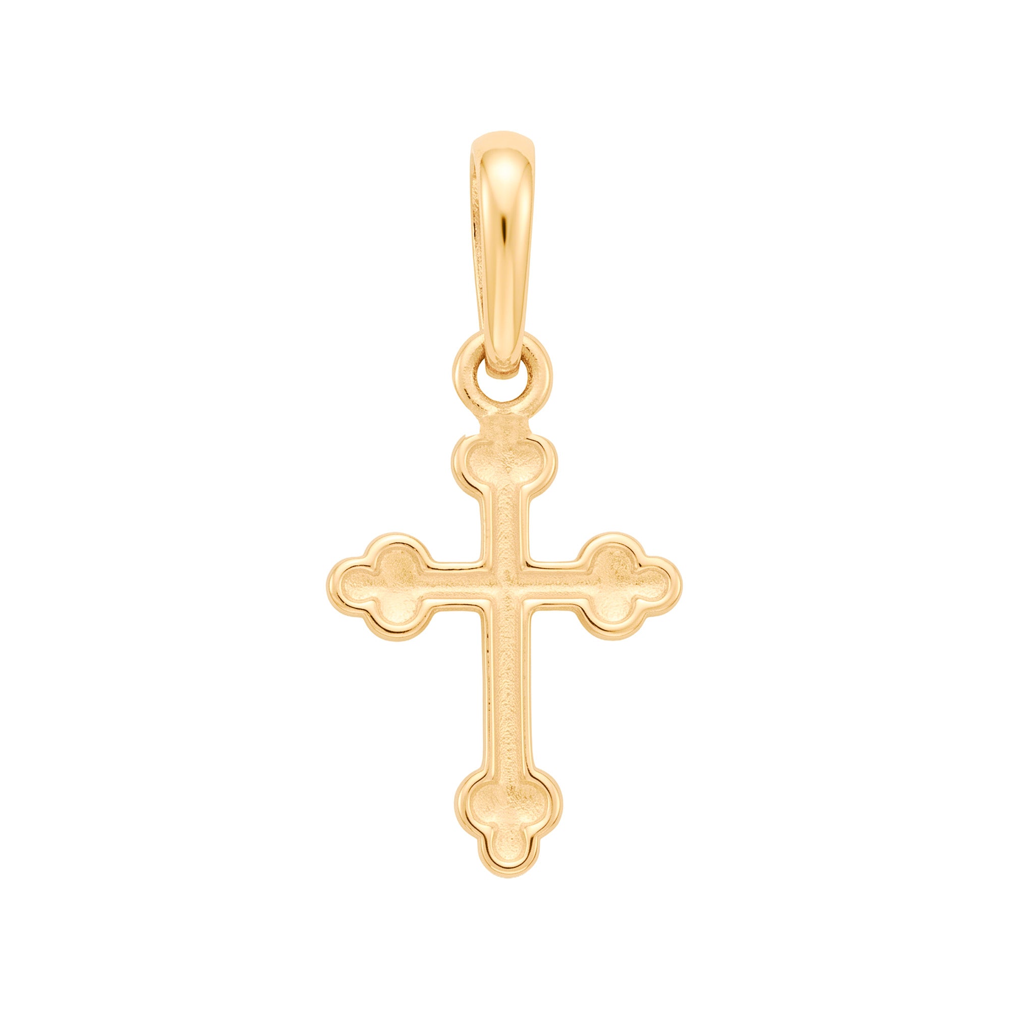 Dije Cruz Lisa Oro 10K