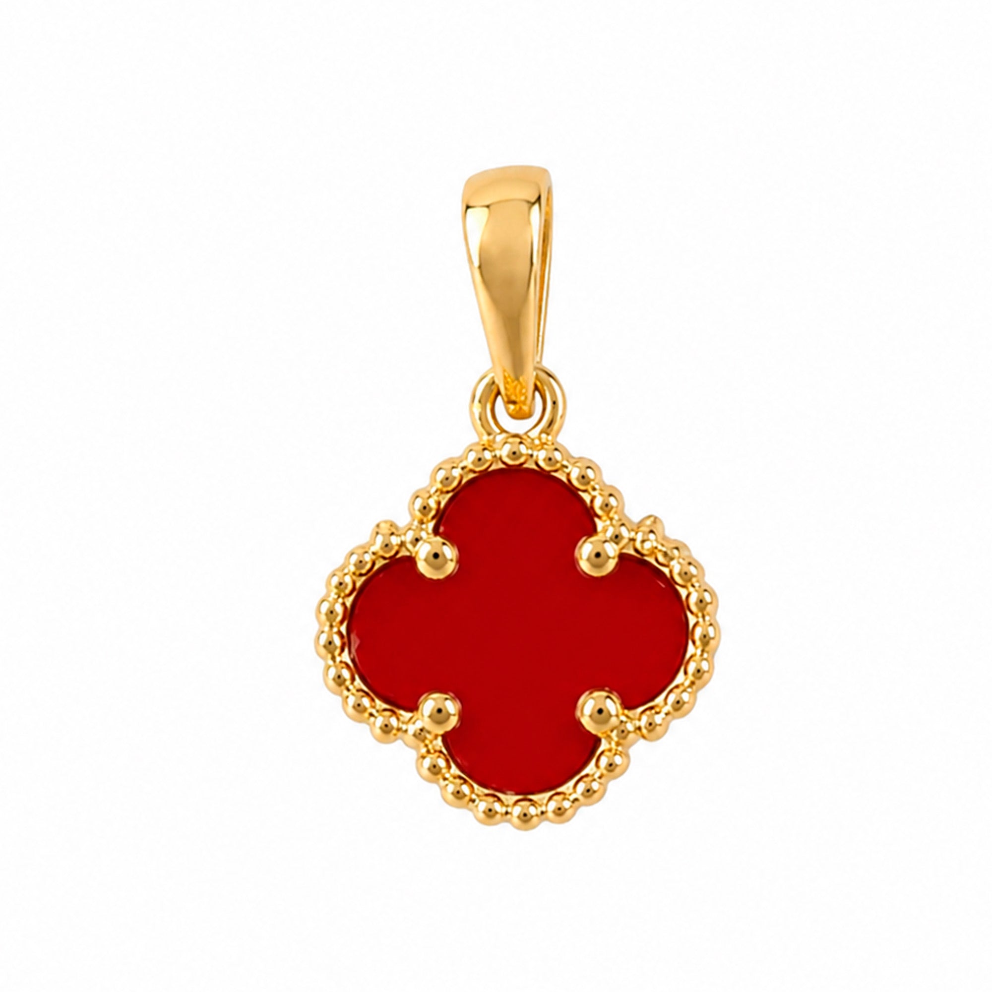 Dije Inspirado Flor Van C Roja Oro 10K
