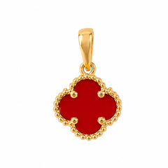 Dije Inspirado Flor Van C Roja Oro 10K