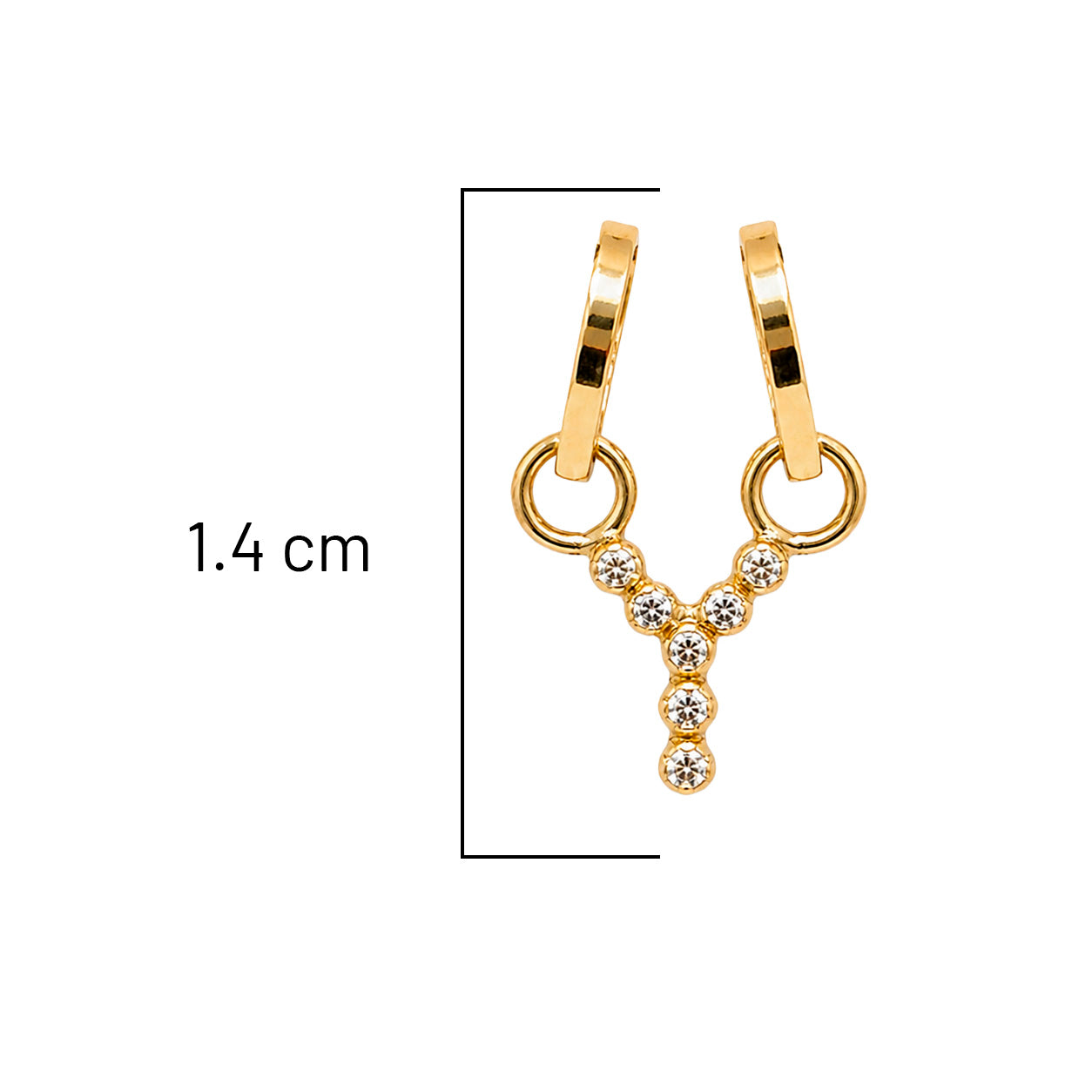 Dije Letra Y con Micro Circonias Oro 10K