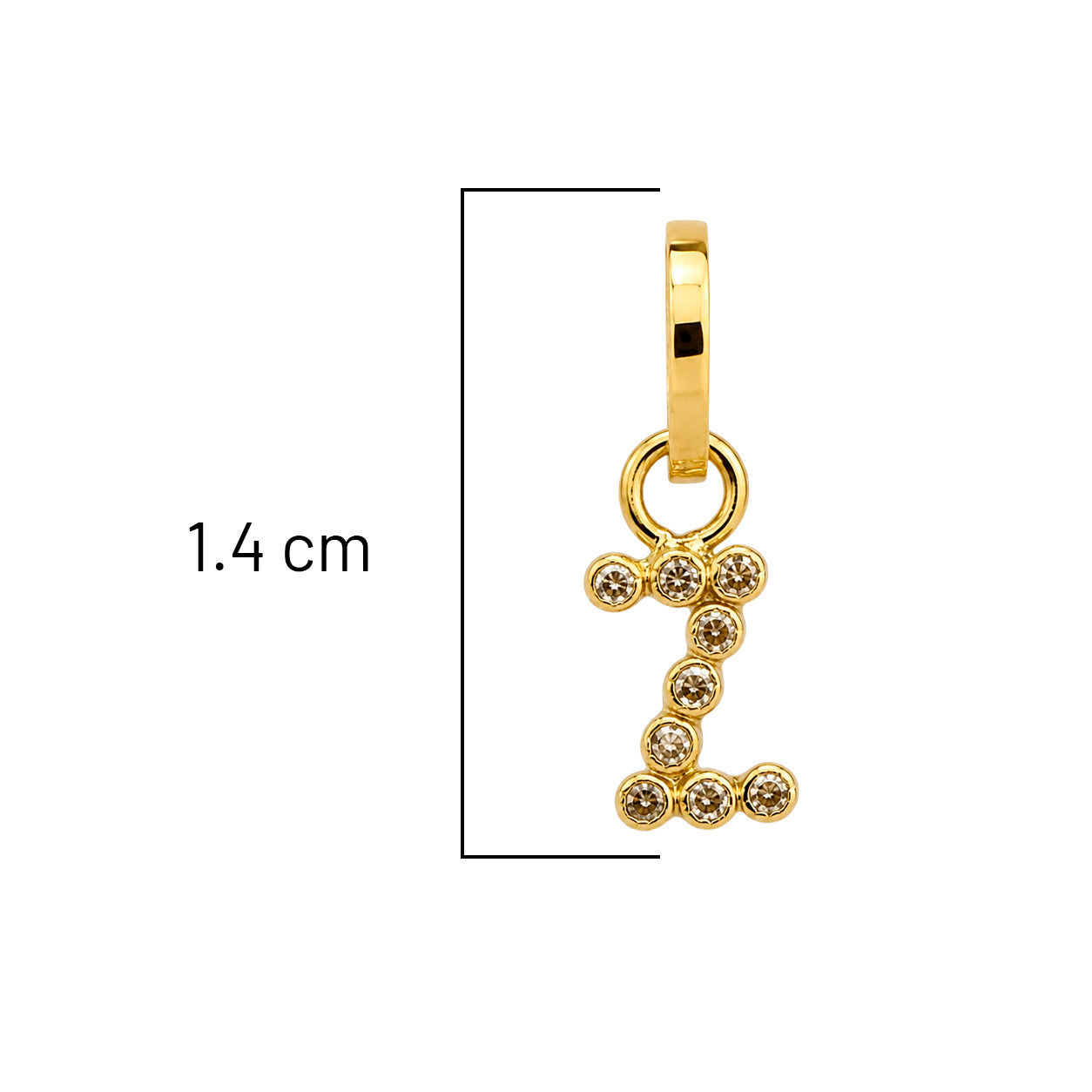 Dije Letra Z con Micro Circonias Oro 10K