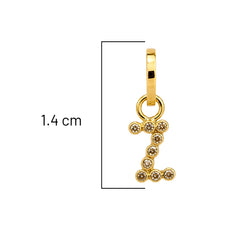 Dije Letra Z con Micro Circonias Oro 10K