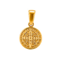 Dije San Benito con Oro Blanco Oro 10K