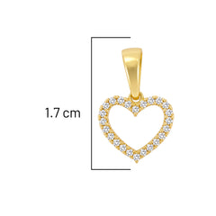 Dije Corazón con Micro Circonias Oro 10K