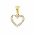 Dije Corazón con Micro Circonias Oro 10K