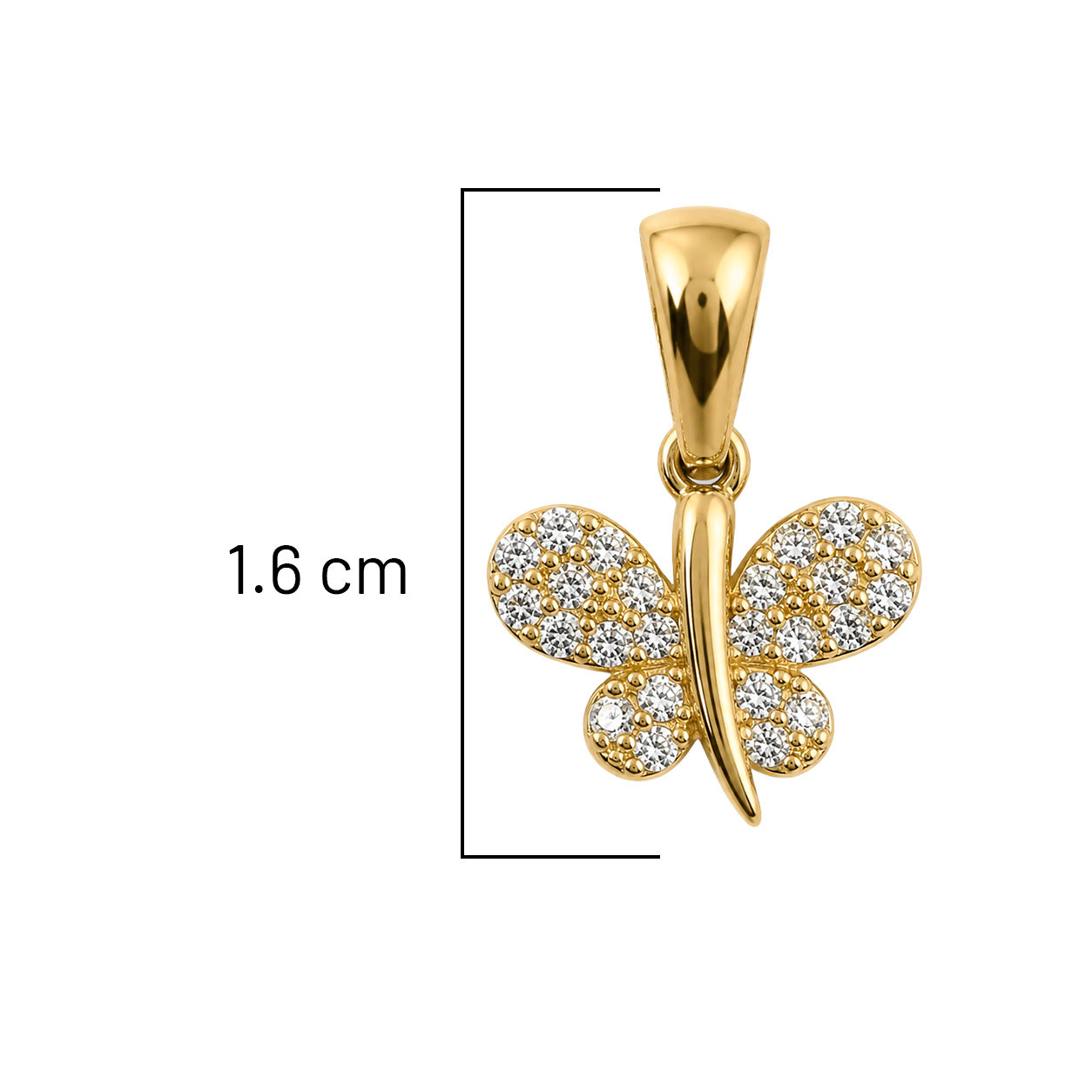 Dije Mariposa con Circonias Oro 10K