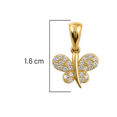 Dije Mariposa con Circonias Oro 10K