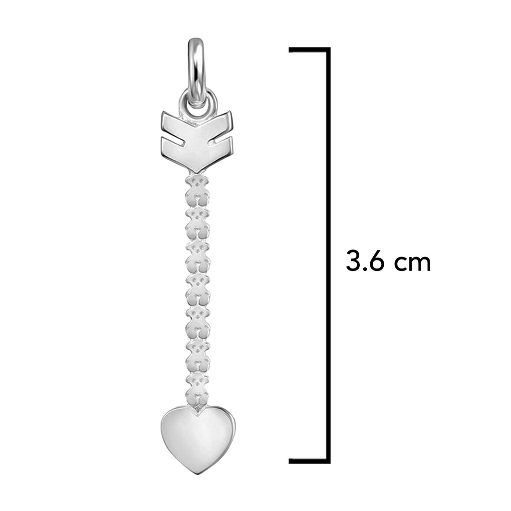Dije Oso 1.1 Flecha con Osos, Plata 925 con Baño de Rodio. Altura 3.6 cm