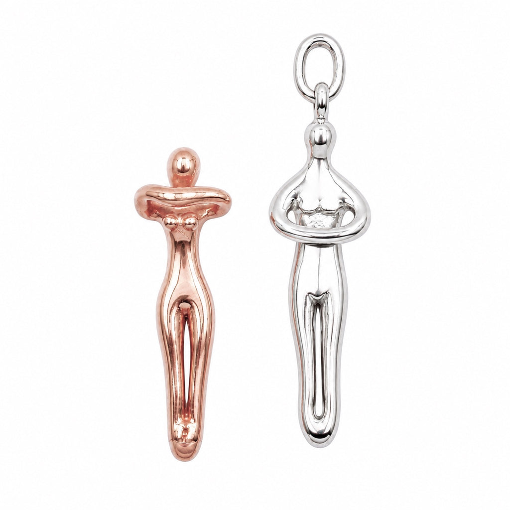 Dije Abrazo Pareja, Plata .925 con Baño de Oro Rosa