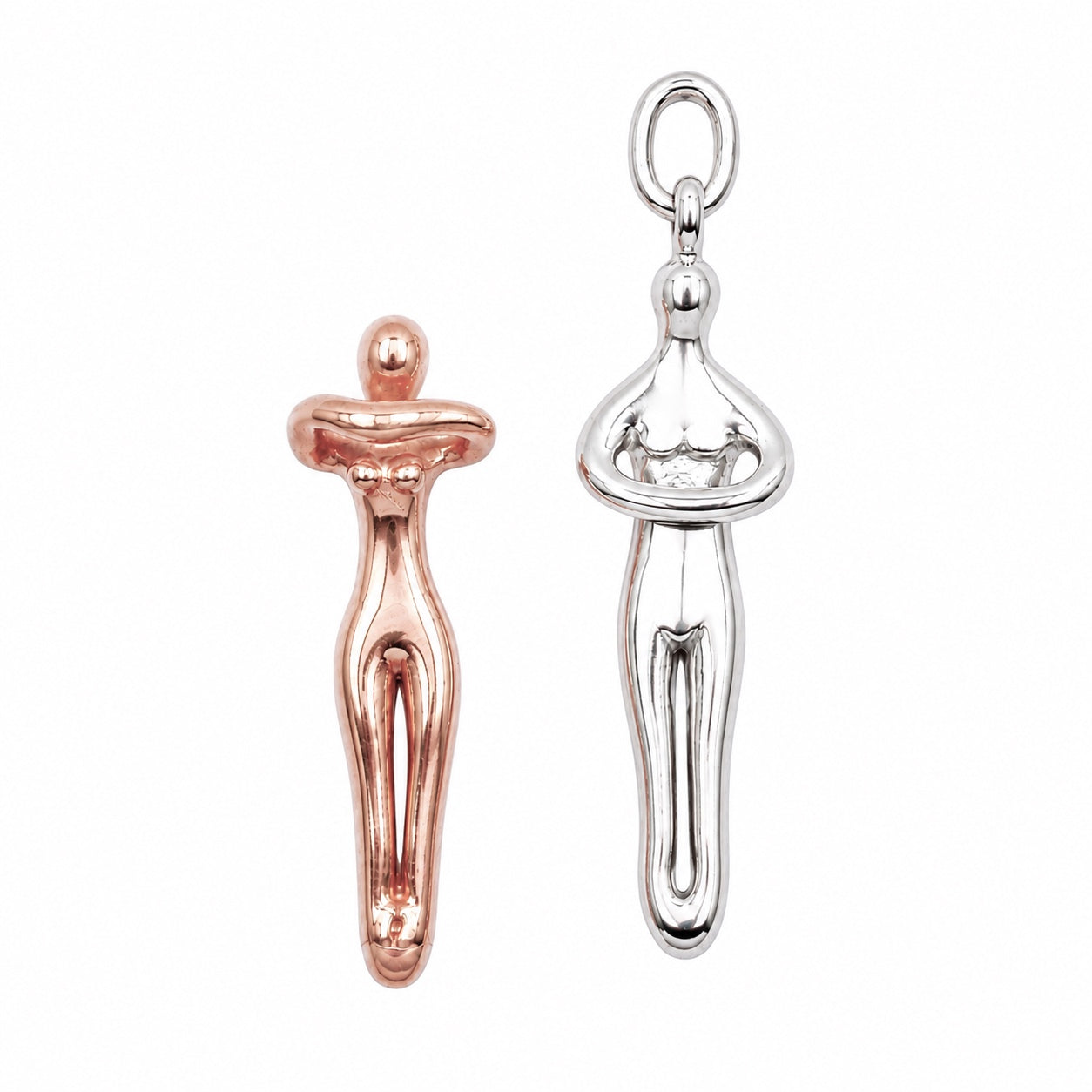 Dije Abrazo Pareja, Plata .925 con Baño de Oro Rosa