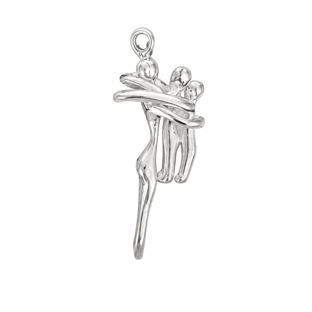 Dije Abrazo Familia de 3, Plata .925