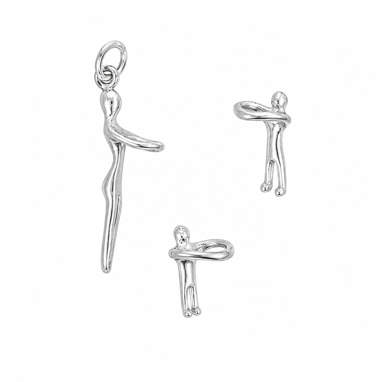 Dije Abrazo Familia de 3, Plata .925